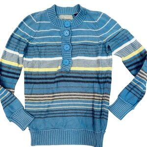 Liz Claiborne Ladies Pullover Quarter Sweater Sz-petite P Blue